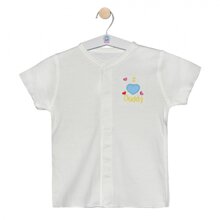 Áo sơ sinh cổ tím Hello B&B AL0259 - tay ngắn