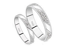 Nhẫn đôi Bạc Hiểu Minh NC138s Yêu mãi