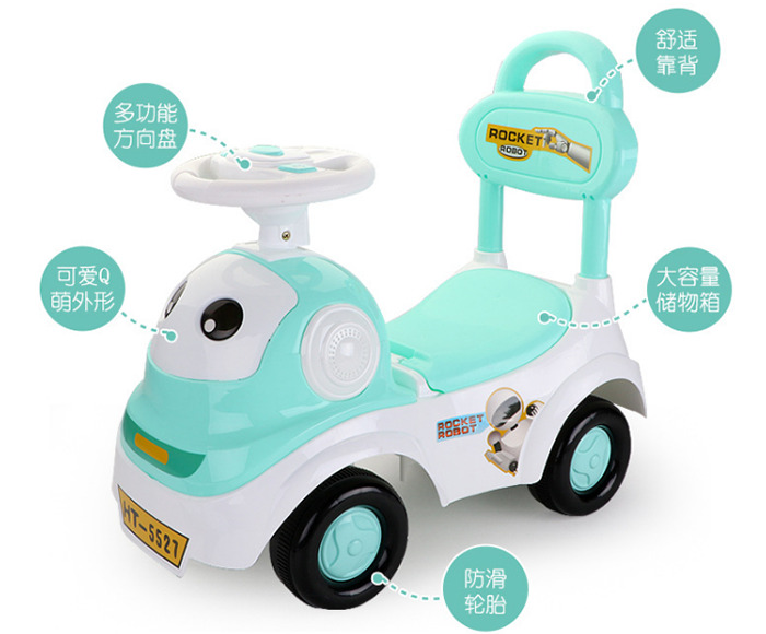 Xe chòi chân kiêm bám tập đi cho bé có đèn nhạc và khoang đựng đồ HT-5527 Toys House, nhựa ABS an toàn