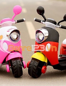 Xe máy điện vespa cổ điển cho bé 2-6 tuổi