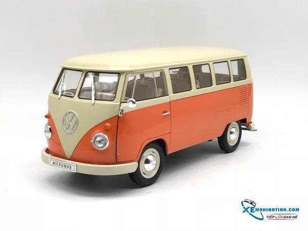 Xe Mô Hình Volkswagen T1 Bus 1963 1:18 Welly ( Đỏ )