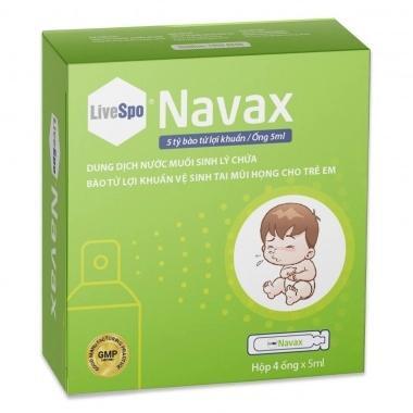 Xịt bào tử lợi khuẩn LiveSpo Navax (Hộp 4 ống)