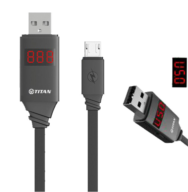 Cáp sạc nhanh thông minh hiện thị đèn LED Micro USB Titan CI07 ...