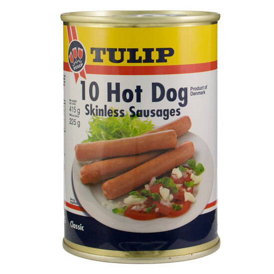 Xúc xích Tulip Hot dog Skinless 415g