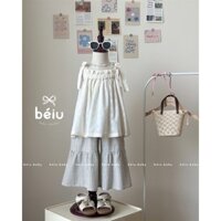 (𝑯𝒂̀𝒏𝒈 𝒄𝒐́ 𝒔𝒂̆̃𝒏 - Ảnh thật) Áo 2 dây buộc nơ vai cho bé