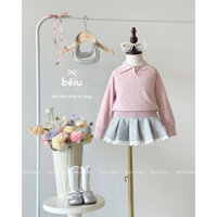 (𝑯𝒂̀𝒏𝒈 𝒄𝒐́ 𝒔𝒂̆̃𝒏 - Ảnh thật) Áo polo hồng Niuniu cho bé gái