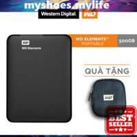𝗠𝗬 𝗦𝗛𝗢𝗘𝗦 𝗠𝗬 𝗟𝗜𝗙𝗘 .̷ ̷  Ổ cứng di động HDD 2.5 inch WD Elements 500Gb USB 3.0 (Đen) Chính Hãng 100%  - Fullb