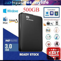 𝗠𝗬 𝗦𝗛𝗢𝗘𝗦 𝗠𝗬 𝗟𝗜𝗙𝗘 .̷ ̷  Ổ cứng di động HDD 2.5 inch WD Elements 500GB USB 3.0 New (Đen) Chính Hãng 100% - Fu