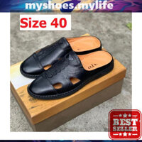 𝗠𝗬 𝗦𝗛𝗢𝗘𝗦 𝗠𝗬 𝗟𝗜𝗙𝗘 .̷ ̷    - H143 - Giày sục sabo bít mũi nam đính huy hiệu quân đội ,da mềm