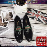 𝗠𝗬 𝗦𝗛𝗢𝗘𝗦 𝗠𝗬 𝗟𝗜𝗙𝗘 .̷ ̷  Giầy bóng xanh kẻ đỏ nammm giầy nam thời trang đi làm đi chơi phong cách cá tính lịc