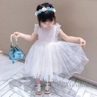 / / -1-6 Tuổi Trẻ Em / Bé Gái Đầm Công Chúa In Chấm Xù Tay Ngắn Tutu Dạ Hội Bóng Choàng Có Cánh Bướm