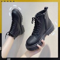 ᵀᴴᴱ ˢᴴᴼᴱˢ ᴺᴱᵂ ⬥︎ Giày bốt nữ ullzang Khóa Cạnh siêu hot , giày boot nữ thời trang