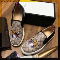 ᵀᴴᴱ ˢᴴᴼᴱˢ ᴺᴱᵂ ⬥︎ Giầy lười vải da nam in hổ gót đen mẫu mới thời trang cực chất đi học đi chơi dễ phối đồ hot