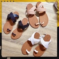 ᵀᴴᴱ ˢᴴᴼᴱˢ ᴺᴱᵂ ⬥︎  Giày Sandal nữ đế bệt chiến binh xỏ ngón tông kẹp dây mảnh gọn quai chéo hot mùa hè đi biển đi chơi đi