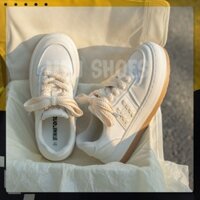 ᵀᴴᴱ ˢᴴᴼᴱˢ ᴺᴱᵂ ⬥︎ Giày Thể Thao Nữ LUARROW Độn Đế 5cm Phối Dạ Mới Hot Cá Tính Màu Trắng Xanh Học Sinh Đi Học Đi Chơi Buộc
