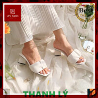 ⭐ ⭐ ⭐ AMAZING SHOES - [3 MÀU] Guốc cao gót mũi vuông nữ 5cm gót trụ xéo basic đơn giản thời trang quai nhúm nhún dúm màu