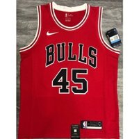 ❈ ❈ ❈ ❈ Áo đấu NBA 2022 Chicago Bulls 45 # JORDAN áo bóng rổ kỷ niệm 75 năm màu đỏ