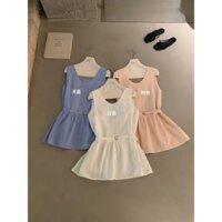 𝗟𝗔 𝗖𝗛𝗔𝗥𝗠𝗘́ | Áo thô Linen sát nách kèm đai vải 10570 Courgette