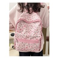 𝙈𝙤𝙤𝙣𝙞𝙗𝙖𝙜𝙨 -/  Balo đi học thời trang Hello Kitty hồng vải nylon size (40x30x13)