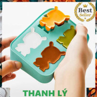⭐ ⭐ ⭐  ( Bộ 2 Khay trên và dưới ) Khay làm đá, socola , thạch... khuôn silicone tạo hình thỏ MITU MTBG001XH - Hàng chính