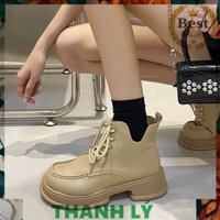⭐ ⭐ ⭐ Bốt nữ cổ lửng khoét sườn Quiin mẫu mới thời trang cực xinh đi học đi chơi đi làm dễ phối đồ