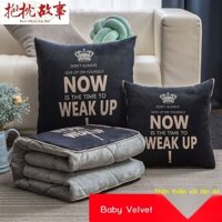 [ 𝐇𝐎𝐓 𝐃𝐄𝐀𝐋] Chăn gối chăn hai mặt san hô mùa đông chăn xe hơi chăn gấp dày dặn dùng cho ô tô