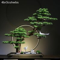 ☢ ✼ ✇ ○☼✣ chào đón khách Cây thông Bonsai kiểu Trung Quốc mới Lối vào Phòng sạn Trang trí nội thất mềm may mắn