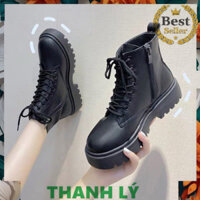 ⭐ ⭐ ⭐ Giày bốt nữ ullzang Khóa Cạnh siêu hot , giày boot nữ thời trang