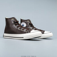 ◆ △   Giày Converse 2019 mẫu cổ điển cho cặp đôi, giày da cao cổ màu nâu cho nam và nữ