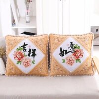 [ 𝐇𝐎𝐓 𝐃𝐄𝐀𝐋] Gối ôm thêu chữ thập in họa tiết mẫu mới sáng tạo cho cặp đôi kết hôn tự thêu gố