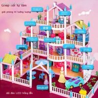 ☫ ▣ [ HOT Sale ]Đồ chơi trẻ em nhà bé gái mô phỏng nhà công chúa biệt thự lâu đài quà tặng sinh nhật công chúa nhà búp b