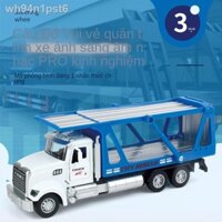 ▦ ♣ [ HOT Sale ]✑Hợp kim xe cứu hộ mô hình cửa đôi mô hình kéo lại âm nhạc nhẹ xe cứu hộ cứu hộ hai tầng bộ giao thông v