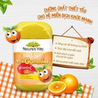 🍀 🍀 🍀 Kẹo dẻo Gummies Vitamin C + Zinc Vitamin Nature's Way Kids Smart VITA - ÚC