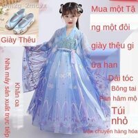 № ✱ ❅ [Mẫu mới]3m2g_2mcvxTrẻ em Hanfu Cô gái ăn mặc mùa hè Phong cách Trung Quốc Quần áo trẻ Tang Dress Siêu cổ tích Váy