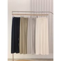 𝗟𝗔 𝗖𝗛𝗔𝗥𝗠𝗘́ | Quần culottes thun trơn cạp chun dây luồn 9019