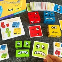 ❒ ✗ ( rẻ mà chất lượng)Thay đổi khuôn mặt Khối xây dựng lập phương Rubik Bạn Khóc Tôi Cười Trò chơi ghép hình Bảng tương