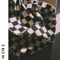 𝗺𝗶𝗲 𝘀𝘁𝘂𝗱𝗶𝗼 - SẴN Khăn choàng cổ sọc caro vuông đơn giản