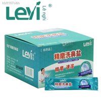 ❁ ☊ [ Siêu Tiết kiệm]﹍✣60 gói] Sản phẩm làm sạch mũi bằng muối xay mịn Leyi cho người lớn và dụng cụ rửa trẻ em