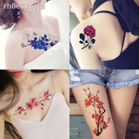 ▨ ✁ [ Siêu Tiết kiệm]❦♞Sexy xã hội riêng tư hoa dán hình xăm không thấm nước nữ ngực chân cánh tay che vết rạn da mô phỏ