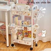 [ 𝐇𝐎𝐓 𝐃𝐄𝐀𝐋] Xe đẩy có giá để đồ sàn nhà bếp đứng phòng tắm di động ăn nhẹ nhiều lớp phòng tắ