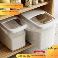 [ 𝐇𝐎𝐓 𝐃𝐄𝐀𝐋] Xô đựng gạo hộp đựng gạo bằng nhựa đựng gạo hình trụ thùng đựng bột chống côn tr