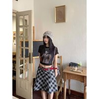 𝐑𝐨𝐲𝐚𝐥 𝐂𝐚𝐭 𝐒𝐡𝐞𝐞𝐫 𝐓𝐞𝐞 SAPOCHE // Áo thun lưới croptop 2 lớp hoạ tiết in hình mèo quý tộc phong cách vintage trendy