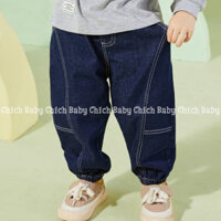 🧸🧸 [𝗛𝗔̀𝗡𝗚 𝗠𝗢̛́𝗜 𝟮𝟬𝟮𝟱] Quần jogger jeans bo chun thêu chỉ trắng chất vải đẹp