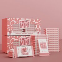 [ 05 HỘP x 20 Gói ] Khăn ướt mini cao cấp GUMI - khăn ướt bỏ túi nhỏ gọn - siêu tiện lợi