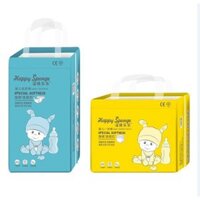 ( 1 BAO- TẶNG 1 KHĂN ƯỚT) Bỉm HAPPY SPONGE Natural  Quần / dán đủ size S120, M104,L96,M92,L92,XL88,XXL84,XXXL80, 4XL8 1