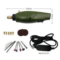 [ 1 BỘ 20 MÓN] Máy mài điện mini, bút khắc ngọc thu nhỏ, máy khoan và đánh bóng, chạm khắc gỗ ( HÀNG XỊN) - 957