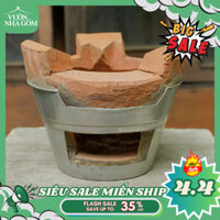 🔥 1 Cái Bếp Củi Than Truyền Thống, bếp lò nhôm, bếp nướng củi- Vườn Nhà Gốm