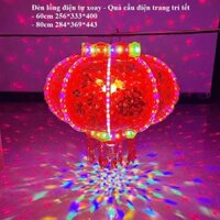 [ 1 Cái ] Lồng Đèn Điện Tự Xoay, Lồng Đèn Điện Trang Trí Tết, Nhà Cửa, Dịp Lễ,...