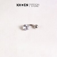 ( 1 chiếc ) Khuyên Rốn Đá đầu bi - Thép không gỉ - Khoen Store