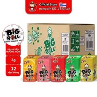 ( 1 thùng = 12 hộp)Snack Rong Biển Taokaenoi BIG ROLL Thái Lan nhiều vị: truyền thống, mực, cay 3g.